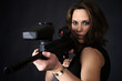 Shooting a paintball marker