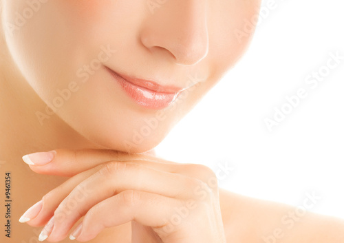 Beautiful young woman's face fragment
