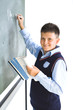 Schoolboy at the chalkboard