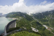 Austrian alps lanscape - beautiful green alpine lake Moserboden