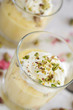 Delicious mango mousse with pistachio nuts Delicious mango mousse with pistachio nuts