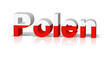 polen 3d text symbol reflektion