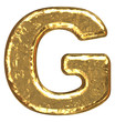 Golden font. Letter G.