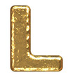 Golden font. Letter A.