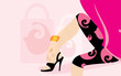 vector image of woman leg