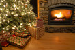 Christmas eve scene in a living room