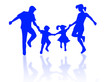 Famiglia che salta