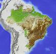 Brazil. Shaded relief map. Brazil. Shaded relief map.