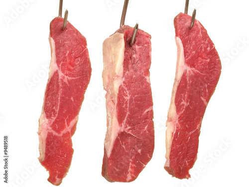 Foto: Rindfleisch am Fleischhacken Rindfleisch am Fleischhacken