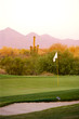 Golf course Arizona desert with mountains late afternoon sun Golf course Arizona desert with mountains late afternoon sun