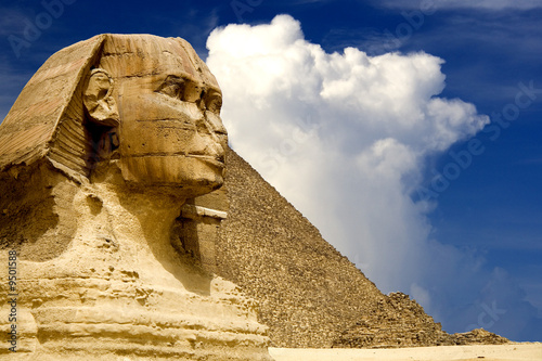 The Sphinx and the Great Pyramid, Egypt. The Sphinx and the Great Pyramid, Egypt.