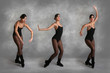 Beautiful Modern Dancer in Various Poses on Studio Background