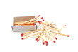 Some red matches isolated on a white background.