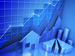 Close-up mortgage stock graph