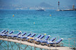 beach chairs near the croisette in Cannes
