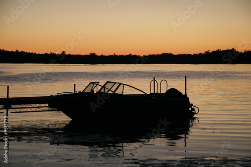 Photo: sunrise boat docked sunrise boat docked