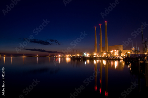 Photo: Night shot of the Dynergy power plant in Morrow bay. Night shot of the Dynergy power plant in Morrow bay.