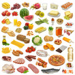 Photo en ligne au meilleur prix Food collection isolated on white background