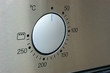 a silver knob of a oven taken with macro lens