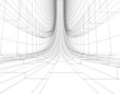abstract futuristic architectural wireframe construction abstract futuristic architectural wireframe construction