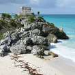 Temple du vent à tulum au Mexique