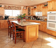 Bright Casual Modern Kitchen With Wooden Cabinets