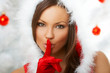 20-25 years olf beautiful woman wearing fur hood