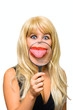 Girl see her tongue for your design