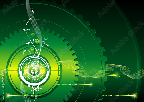 Vektor: Green industrial concept, vector illustration layered. Green industrial concept, vector illustration layered.