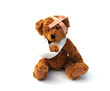 Injured teddy bear