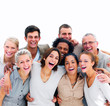 Success in business-group of excited people