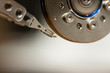 Photo: Computer hard drive without protective cover Computer hard drive without protective cover