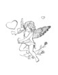 Angel cupid with arrow