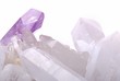 Amethyst energized on quartz crystals