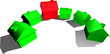 Illustration of hotel and houses