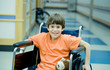 Little Boy in Wheelchair Little Boy in Wheelchair