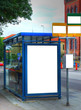 bus stop with blank bilboard HDR 05 bus stop with blank bilboard HDR 05