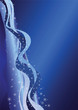Christmas and winter blue background with snowflakes
