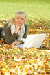 Beautiful sexy woman in natural autumn outdoors