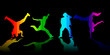 danseurs multicolores