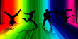 danseurs colorés