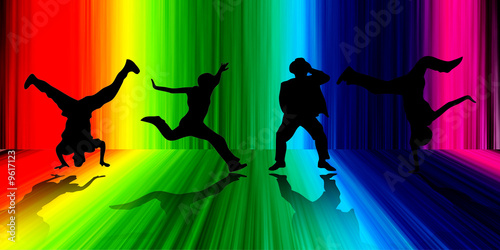danseurs colorés