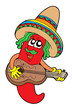 Maxican chilli guitar player Maxican chilli guitar player