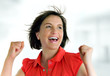 young woman with red t-shirt 3