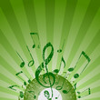 note rays green