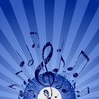 note rays blue