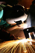 Factory welder at work
