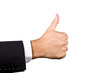 Hand sign isolated on white background
