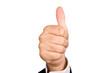Hand sign isolated on white background
