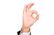 Hand sign isolated on white background